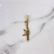 Pendant Rifle Weapon 2.45gr / 4.4cm / Black Zircons 18K Yellow Gold $
