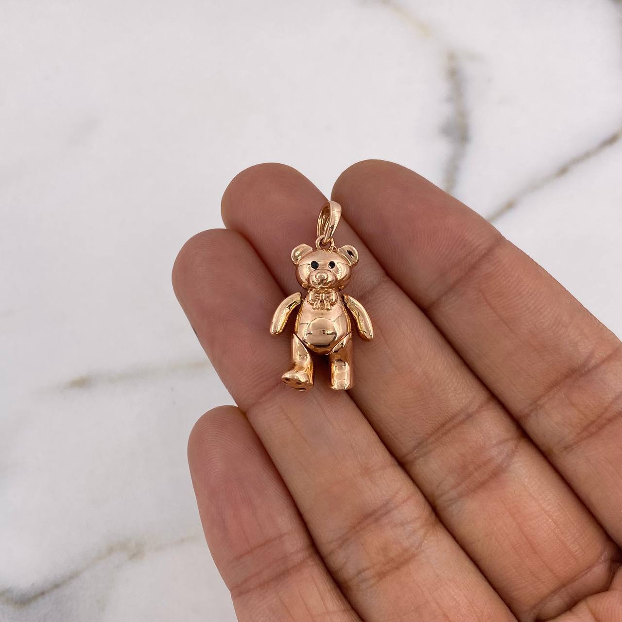 Pendant Articulated Bear 4.1gr / 2.4cm / 18K Rose Gold $