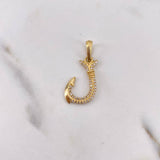 Pendant Hook 1.4gr / 2.7cm / White Zircons 18K Yellow Gold #