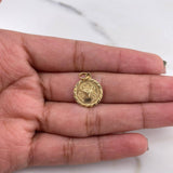 Pendant Crab Medal 1.5gr / 1.9cm / Smooth 18K Yellow Gold #