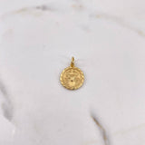 Pendant Crab Medal 1.5gr / 1.9cm / Smooth 18K Yellow Gold #