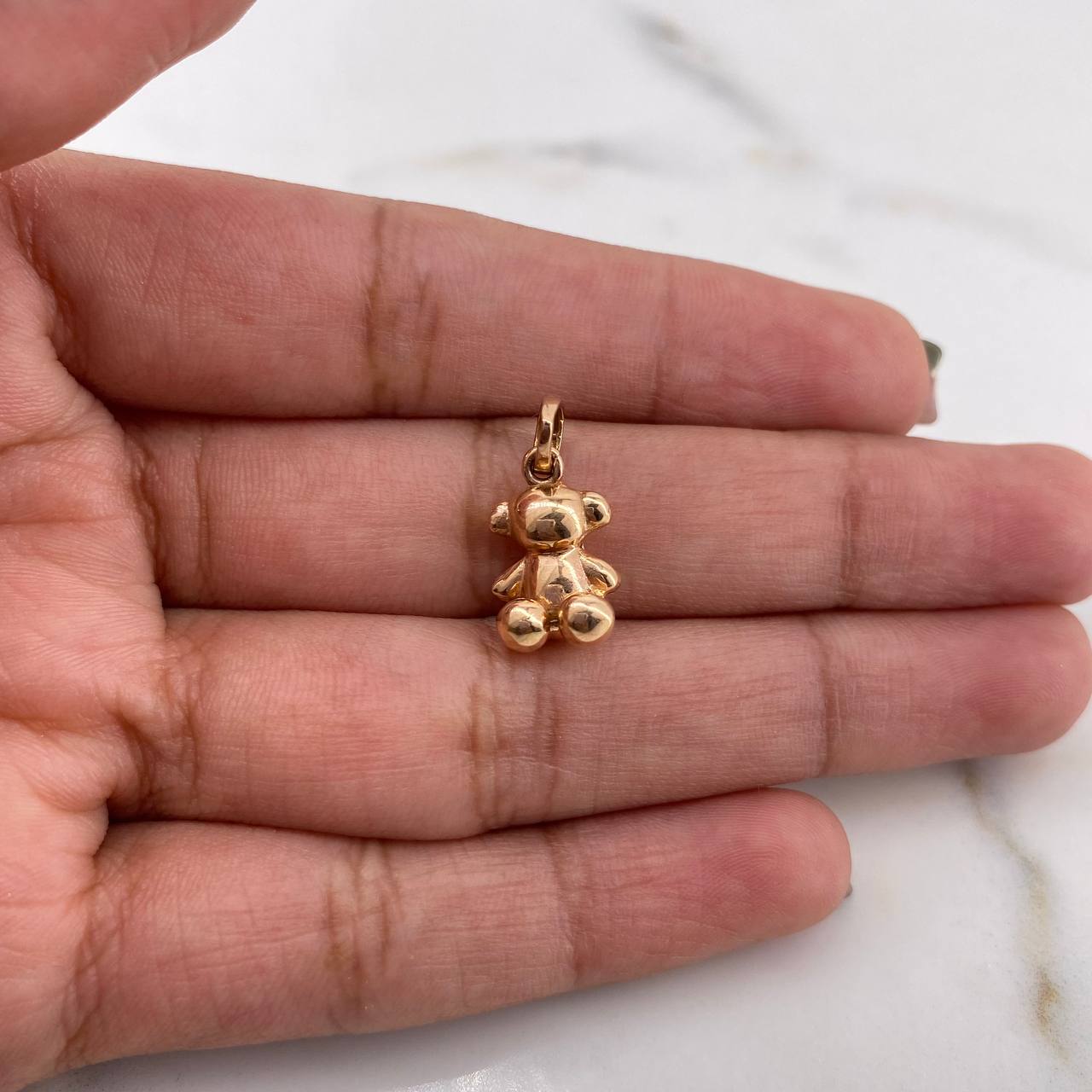Pendant Faceless Bear 1.9gr / 1.7cm / Smooth 18K Rose Gold $