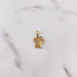 Pendant Butterfly 1.3gr / 1.9cm / Colored Zircons 18K Yellow Gold #