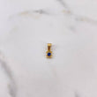 Dije Oso Ts 0.3gr / 1.1cm / Circon Azul Oro Amarillo 18K #