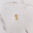 Pendant Letter U 0.5gr / 1.4cm / Smooth 18K Yellow Gold #