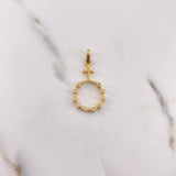 Pendant Rosario 2.15gr / 3.1cm / White Zircons 18K Yellow Gold &