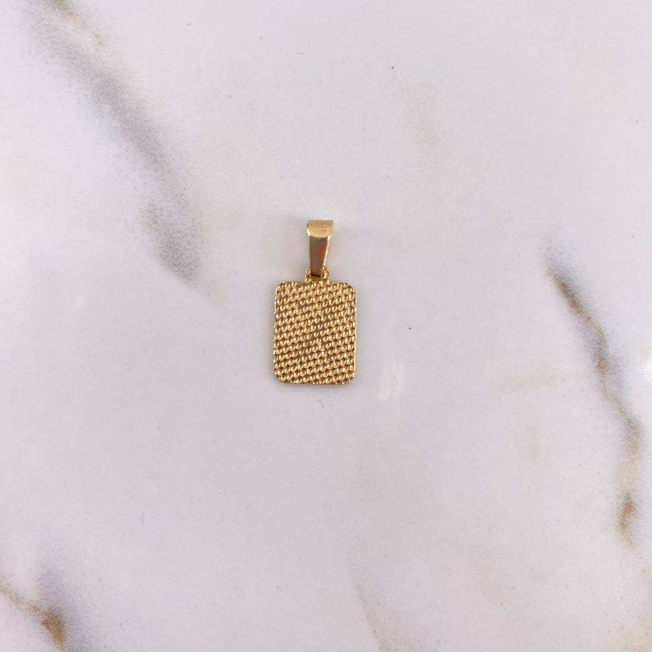 Pendant Letter X Plate 0.95gr / 1.9cm / Smooth Frame 18K Yellow Gold #