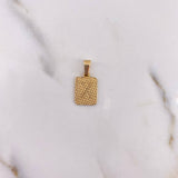 Pendant Letter X Plate 0.95gr / 1.9cm / Smooth Frame 18K Yellow Gold #