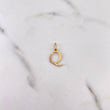 Pendant Letter Q 0.7gr / 2cm / White Zircons 18K Yellow Gold #