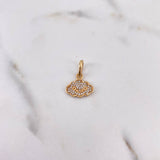 Pendant Cloud 1.45gr / 1.9cm / White Zircons 18K Yellow Gold #
