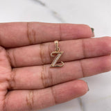 Pendant Letter Z 0.9gr / 1.7cm / White Zircons 18K Rose Gold #