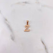 Pendant Letter Z 0.9gr / 1.7cm / White Zircons 18K Rose Gold #