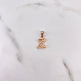Pendant Letter Z 0.9gr / 1.7cm / White Zircons 18K Rose Gold #