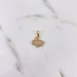 Dije Conejo 1.5gr / 2cm / Circones Cafe Blancos Oro Amarillo 18K #