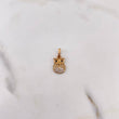 Dije Buho 0.5gr / 1.5cm / Circones Negros Blancos Oro Rosa 18K #
