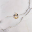 Pendant Bear Face Silhouette 1.55gr / 2cm / Black and White Zircons 18K Yellow Gold $