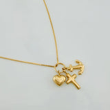 Venetian Chain Set + Three Graces Pendant / 1.75g / 18 in 18K Yellow Gold