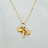 Venetian Chain Set + Three Graces Pendant / 1.75g / 18 in 18K Yellow Gold