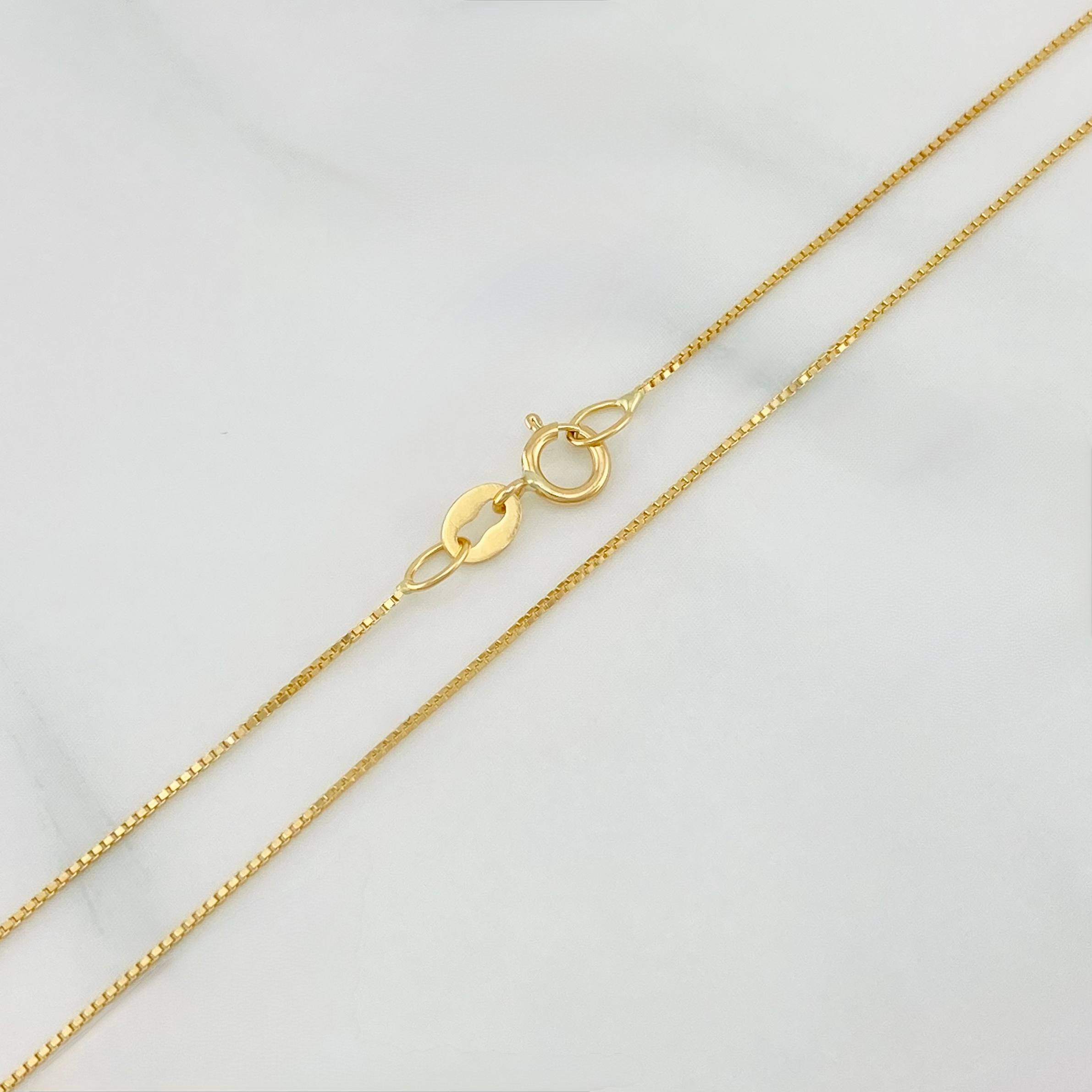 Venetian Chain Set + Crown Pendant / 1.45g / 18 in Yellow Gold 18K