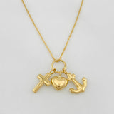 Venetian Chain + Tres Gracias Pendant / 1.6 g / 17 3/4 in 18K Yellow Gold