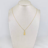 Venetian Chain + Money Bag Pendant / 1.6 g / 17 3/4 in 18K Yellow Gold