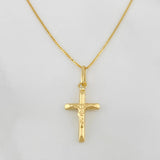Set Cadena Veneciana + Dije Cruz Cristo / 1.55g / 18 in Oro Amarillo 18K