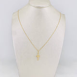 Set Cadena Veneciana + Dije Cruz Cristo / 1.55g / 18 in Oro Amarillo 18K