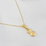 Venetian Chain Set + Money Bag Pendant / 1.85g / 18 in Yellow Gold 18K