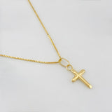 Venetian Chain + Cross Pendant / 1.4 g / 17 3/4 in 18K Yellow Gold