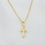 Venetian Chain + Cross Pendant / 1.4 g / 17 3/4 in 18K Yellow Gold