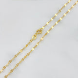 Floral Mirror Chain Set + Saint Benedict Pendant / 1.8 g / 15 3/4 in 18K Yellow Gold