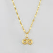Set Mirror Flower Chain + Infinity Pendant / 1.35g / 16 in 18K Yellow Gold