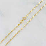 Set Mirror Flower Chain + Infinity Pendant / 1.35g / 16 in 18K Yellow Gold