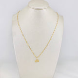 Set Mirror Flower Chain + Infinity Pendant / 1.35g / 16 in 18K Yellow Gold