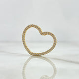 Pendant Heart 2gr / 2cm / Without Charger - White Zircons 18K Yellow Gold