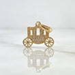 Pendant Carriage 1.45gr / 1.9cm / White Zircons 18K Yellow Gold