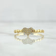 Heart Ring 1.55gr / Size 7 / White Zircons 18K Yellow Gold
