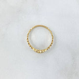Heart Ring 1.55gr / Size 7 / White Zircons 18K Yellow Gold