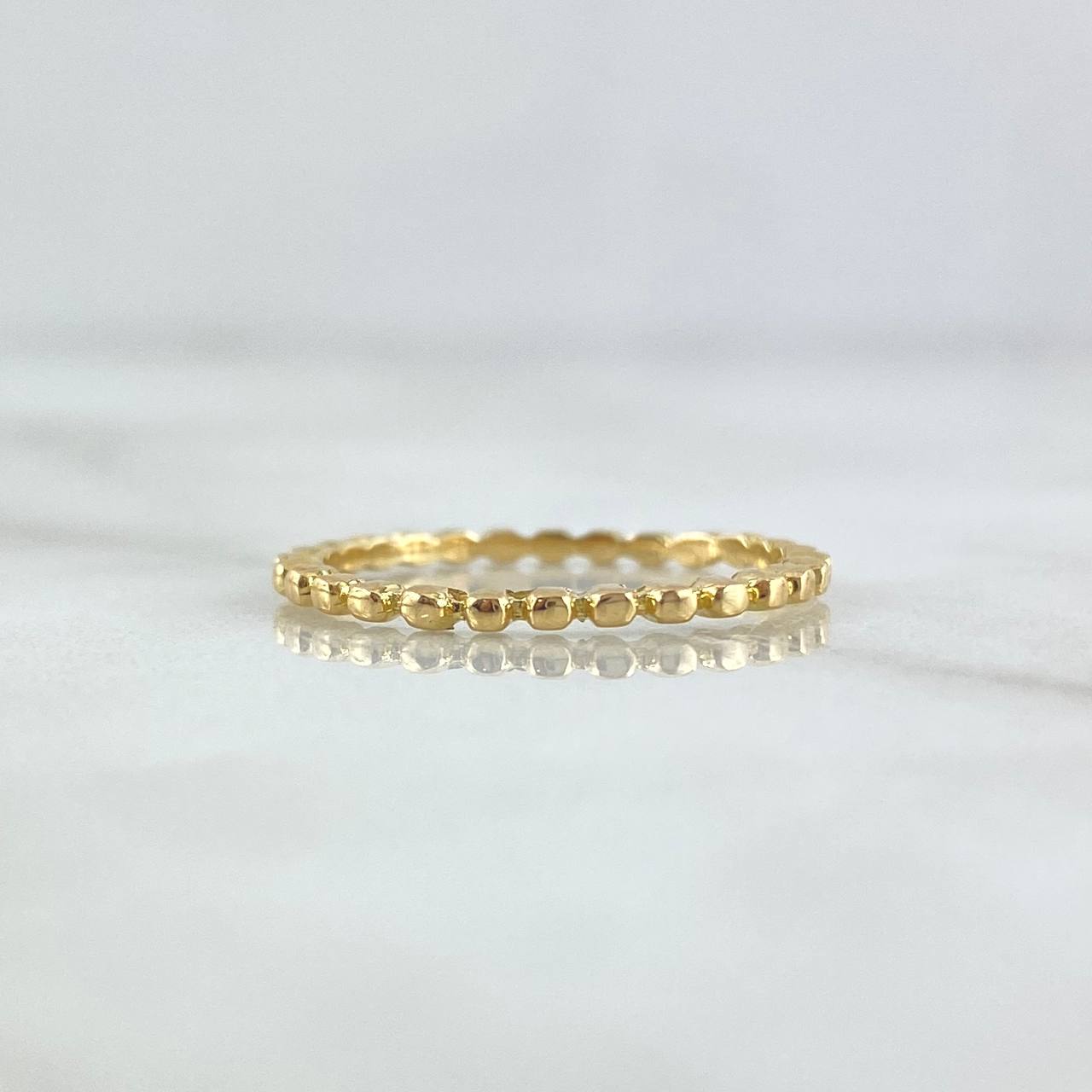 Bead Ring 1.25gr / T5 3/4 / 18K Yellow Gold