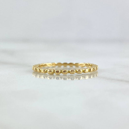Bead Ring 1.25gr / T5 3/4 / 18K Yellow Gold