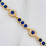 Tennis Bracelet Halo 8.9g / 6 3/4 in / 3.8mm Yellow Gold 18K