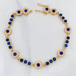 Tennis Bracelet Halo 8.9g / 6 3/4 in / 3.8mm Yellow Gold 18K