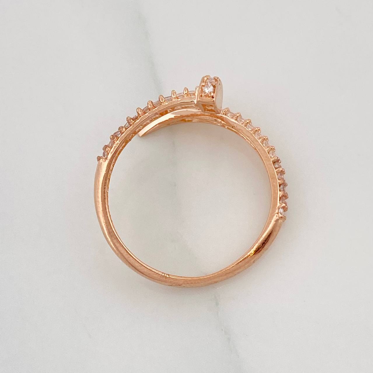 Nail Ring 2.45g / T7 1/4 Rose Gold 18K