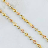 GC Chain 4.6gr / 15 3/4 in / Three 18K Golds