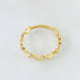 Anillo Corazones 1.4gr / 8 1/4 / Oro Amarillo 18K