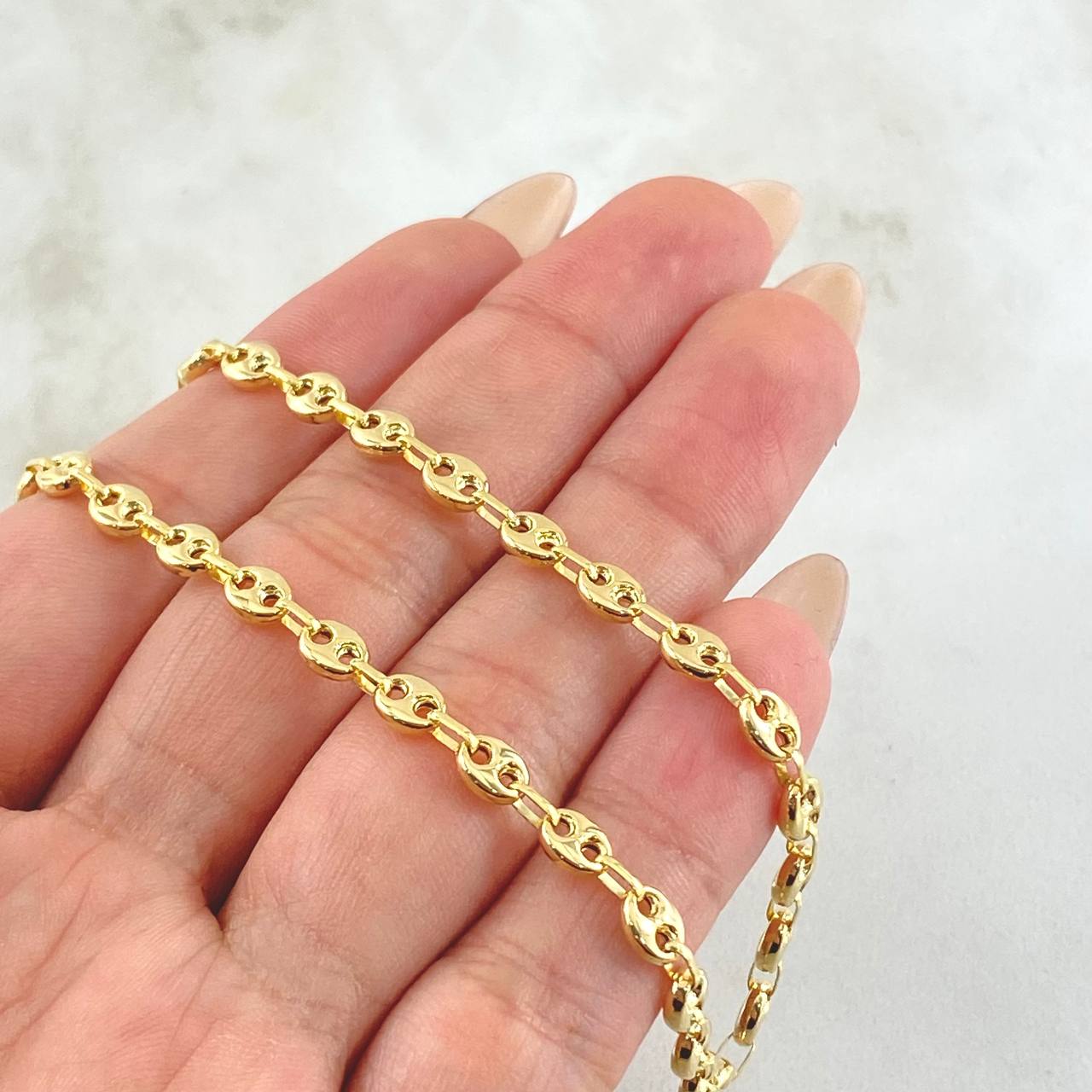 Cadena GC 7.3gr / 20 in / 4.4mm Oro Amarillo 18K !