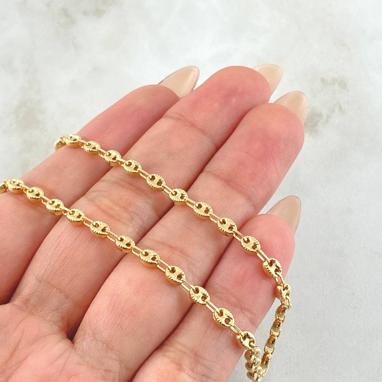 Cadena GC 6.7gr / 17 3/4 in / Oro Amarillo 18K