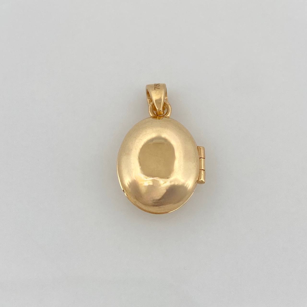 Dije Relicario Ovalo 2.15g / 3/4 in Oro Amarillo 18K