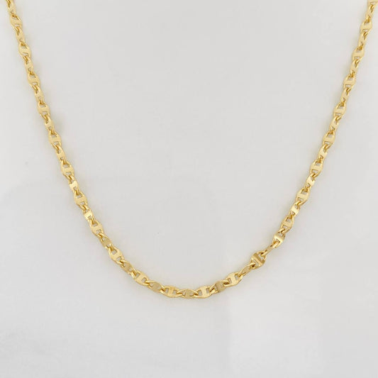 Flat Mariner Chain Volga 2g / 18 in / 1.9mm Yellow Gold 18K