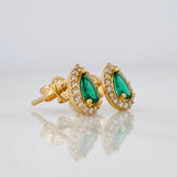 Topos Halo Lágrima 1.2g / in / 5.9mm Oro Amarillo 18K